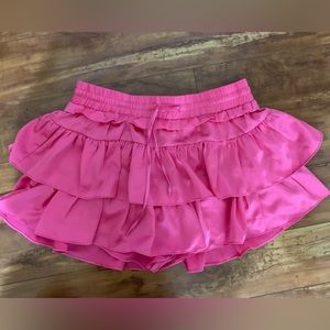 American threads pink ruffle skirt